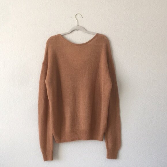 Free People Gossamer Vneck Sweater Terracotta Large - Picture 8 of 15